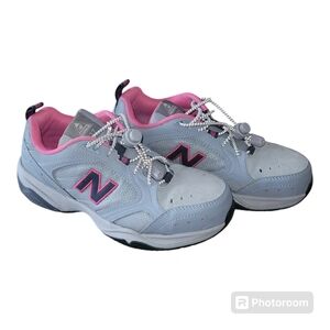New Balance Industrial 627 Oil Slip Resistence Gray Pink  Steel Toe Shoes Sz 7